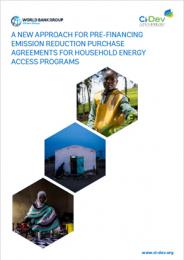 A New Approach for Pre-Financing Emission Reduction Purchase Agreements for Household Energy Access Programs
